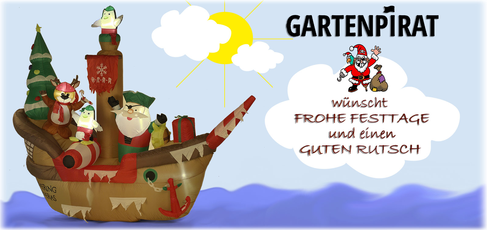 Wir wünschen Frohe Festtage Gartenpirat