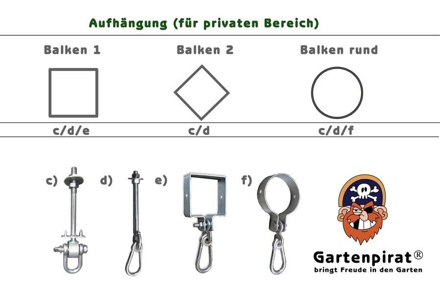 Turnringe aus Metall mit Seil Schaukelringe mit rotem Kunststoffgriff für Spielturm Schaukel