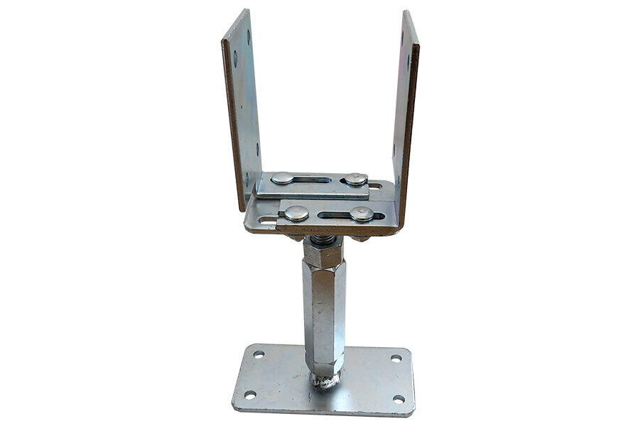 U-Pfostenträger Stützfuß Pfostenschuh verstellbar Höhe 160-220 mm Breite 80-160 mm