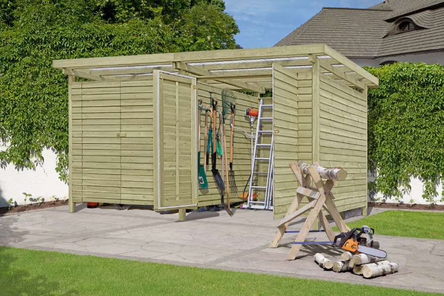 Doppelgerätehaus Cargo Maxi Kiefer KDI 408 x 254 cm