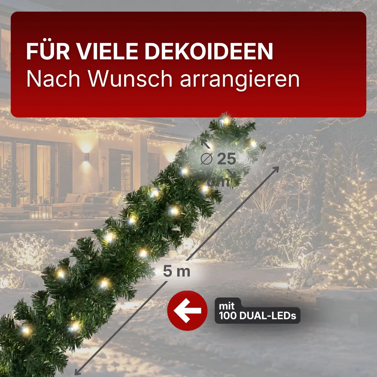 Künstliche Tannengirlande 5 m