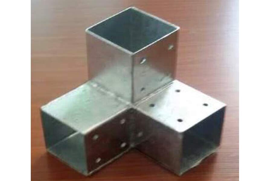 Holzverbinder Balken 90x90 mm Pfostenecke Pfostenverbinder Verbinder aus Stahl verzinkt