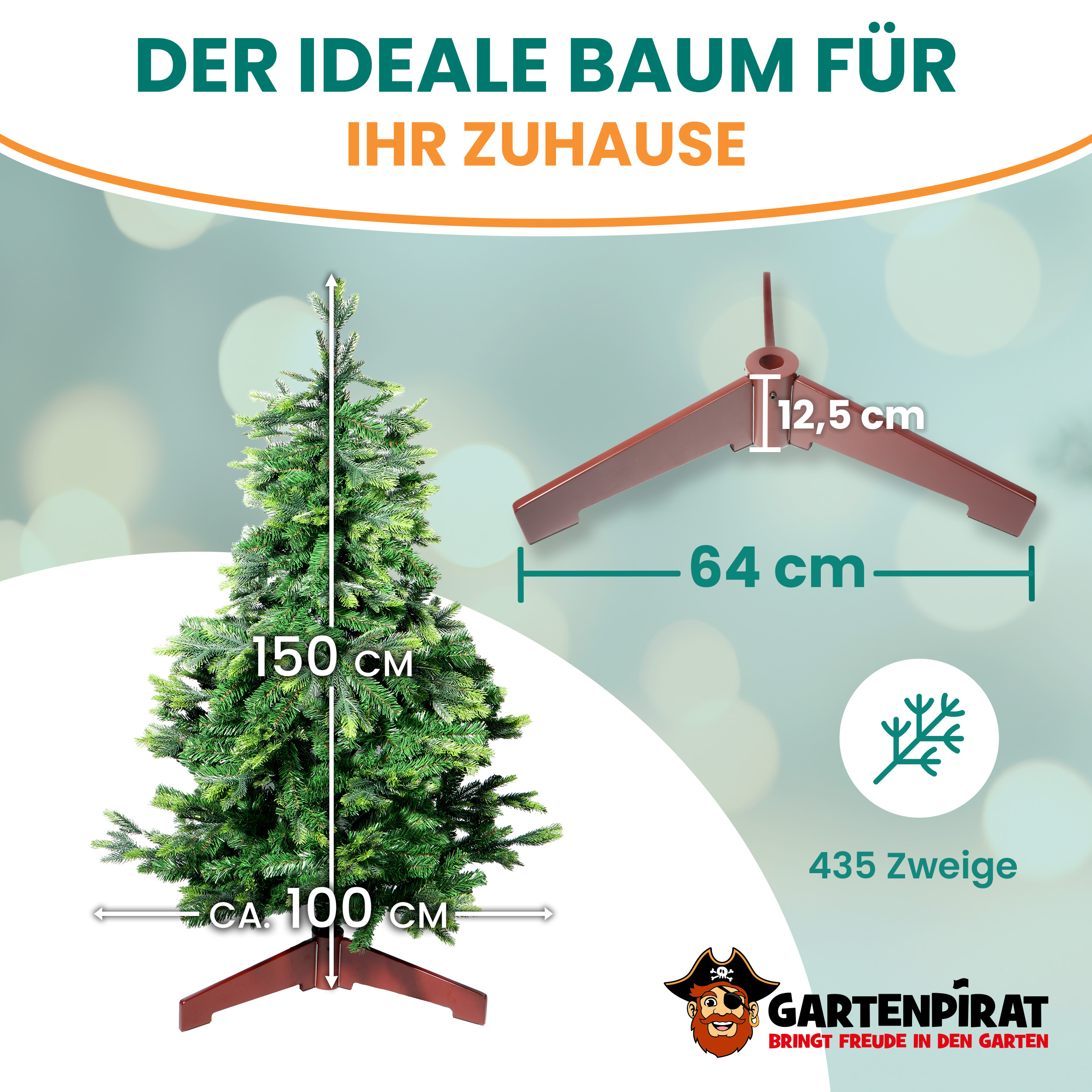 BonTree Tanne künstlicher Weihnachtsbaum ohne LED Christbaum Komfort Set