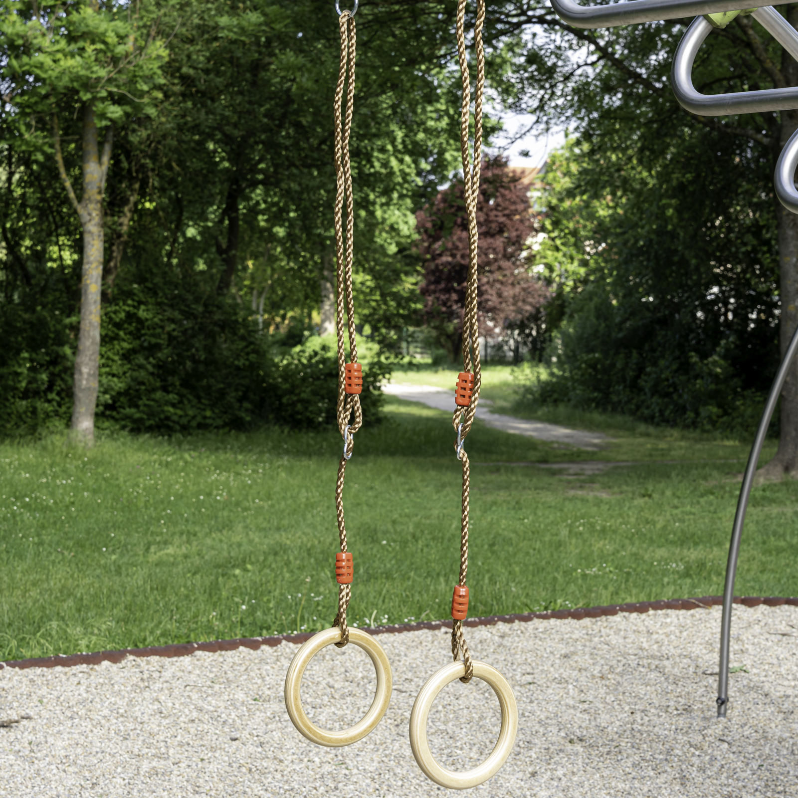 Turnringe für Kinder aus Holz wetterfest für Schaukel oder Spielturm
