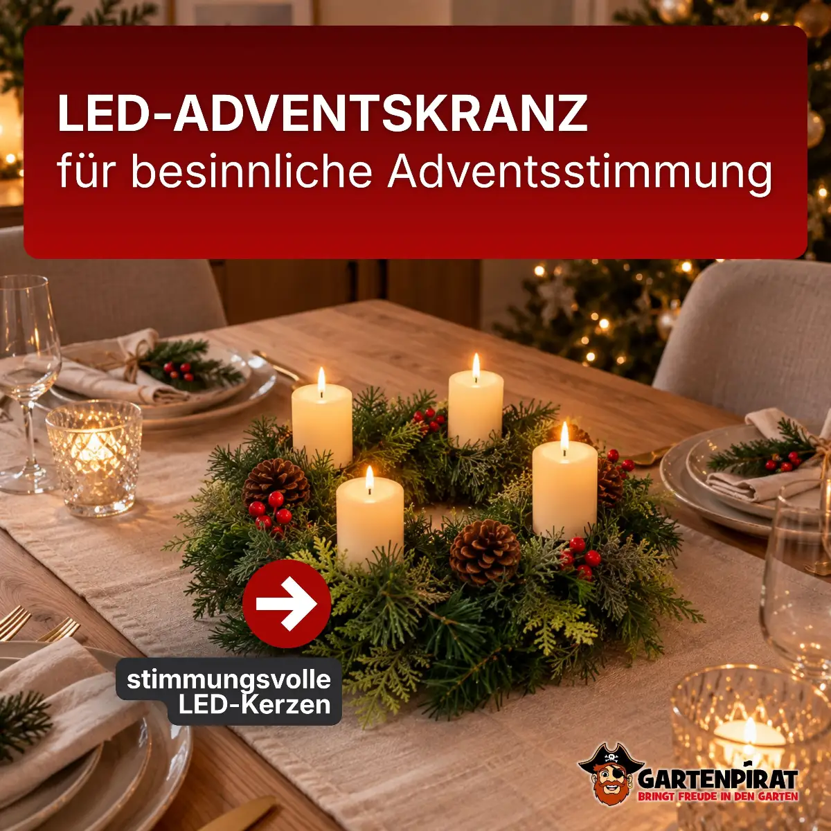 Advent | Adventskranz, Lichterbögen & LED-Deko