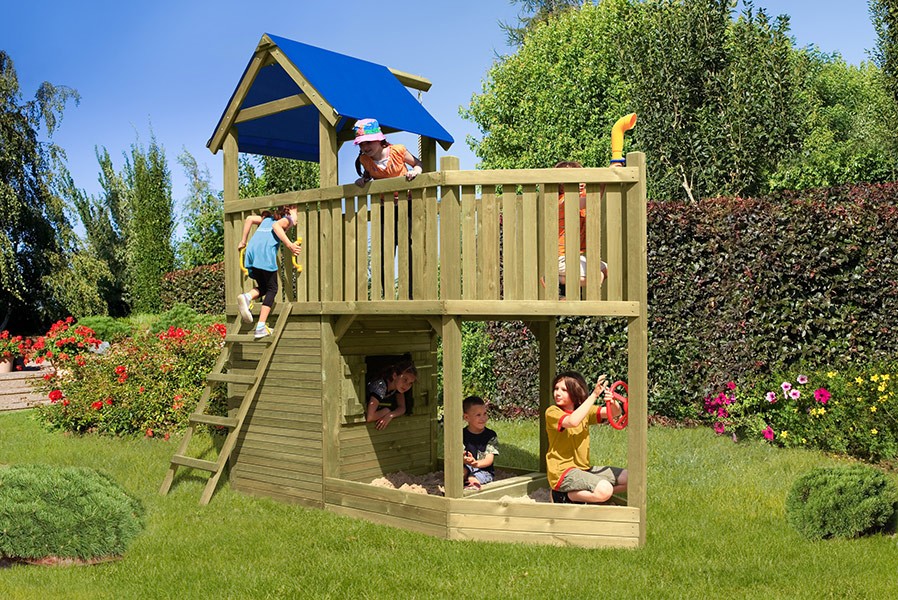 Spielturm Piratenschiff Spielhaus aus Holz