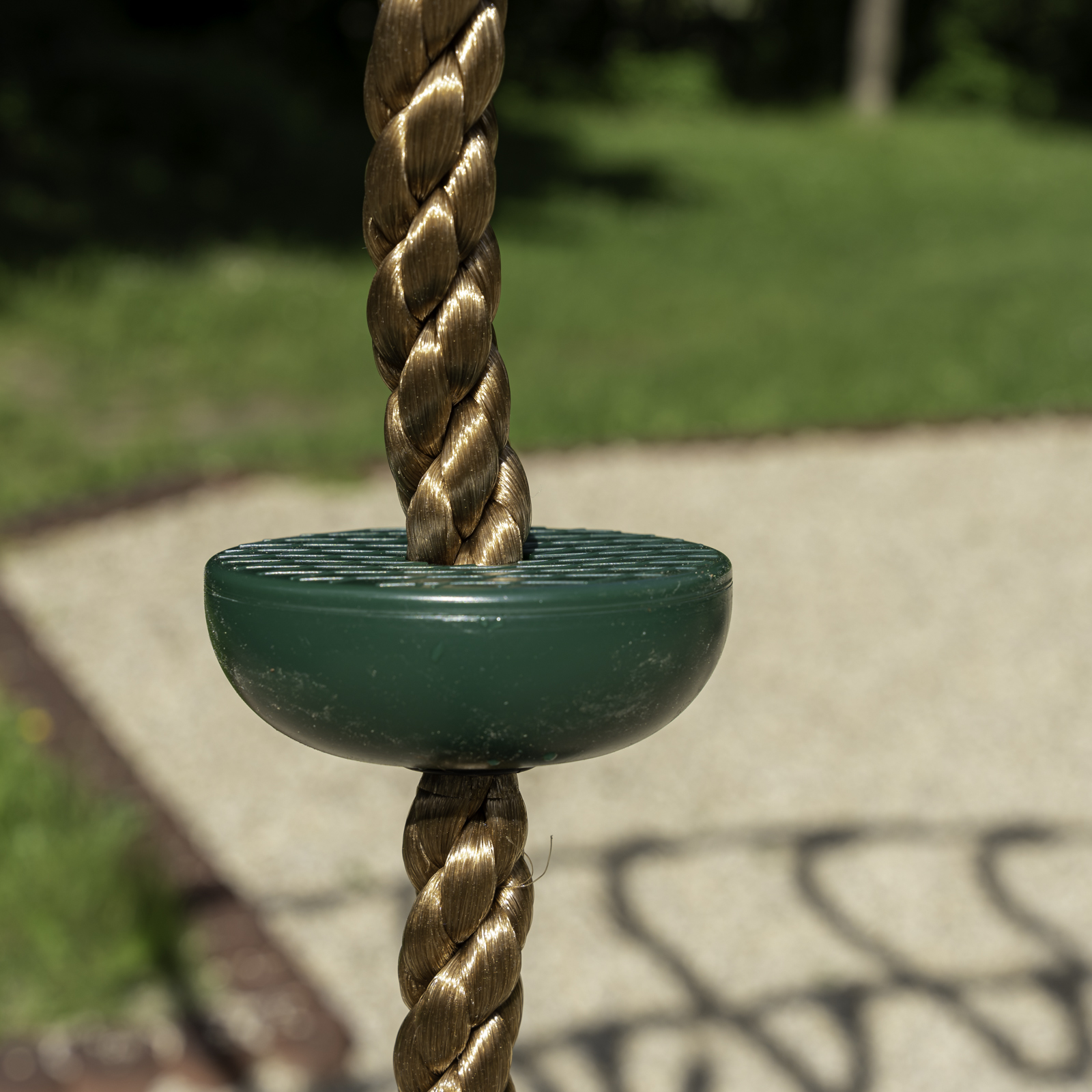 Kletterseil 200 cm mit Sicherungshaken und Trittflächen in grün, ab 3 Jahren