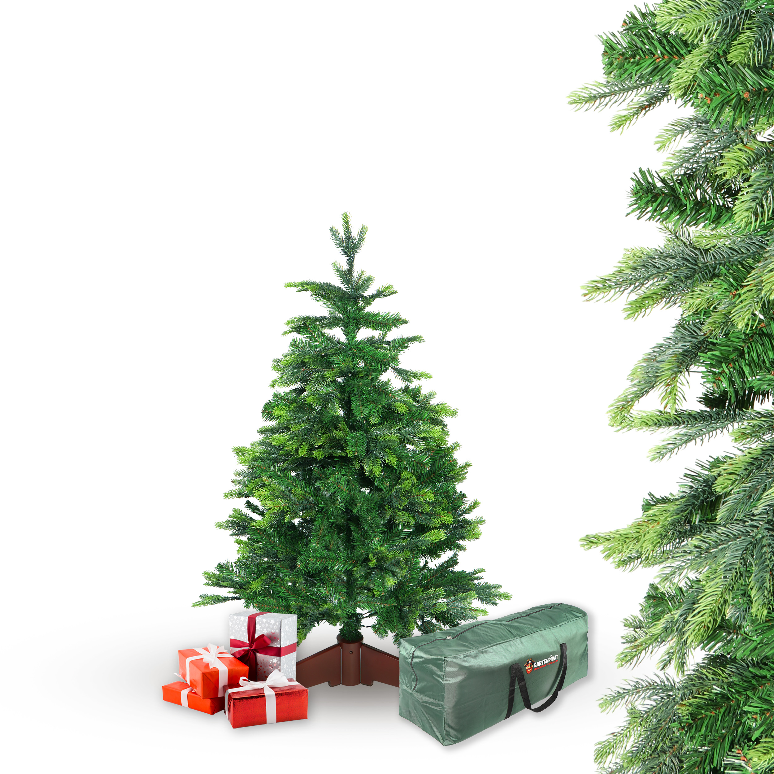 BonTree Tanne künstlicher Weihnachtsbaum ohne LED Christbaum Komfort Set