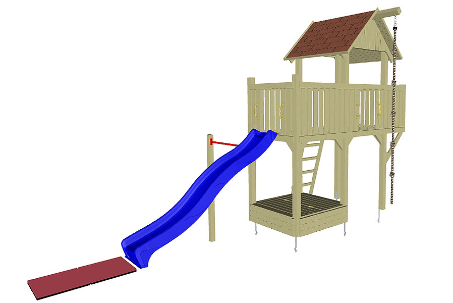 Spielturm Prinzessin mit Rutsche Turnreck und Sandkasten