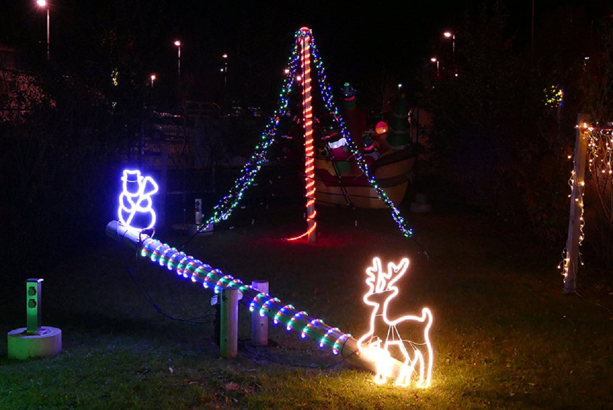Neon Lichtschlauchfiguren Weihnachtsfiguren LED-Lichter Weihnachtsbeleuchtung Dekofiguren