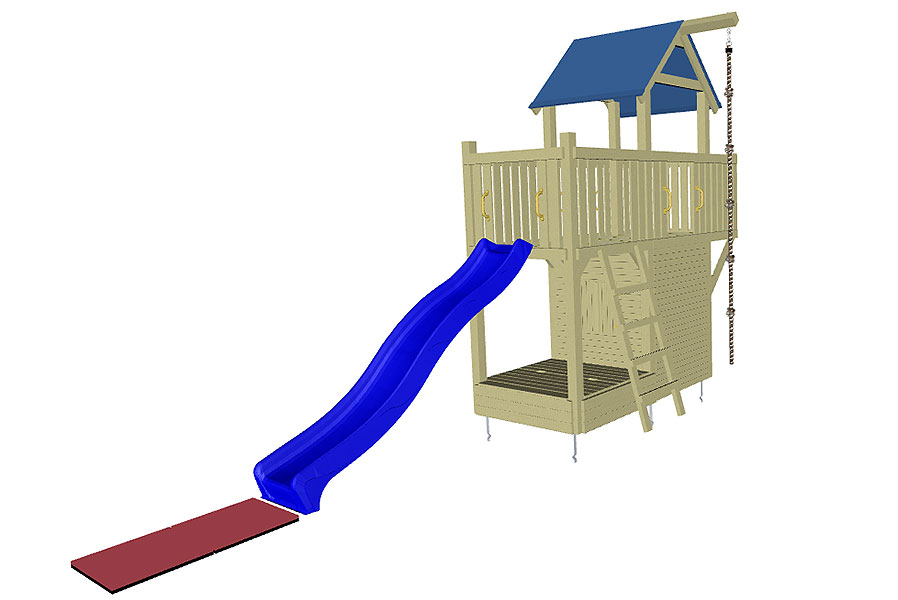 Spielturm Galeone mit Spielhaus, Kletterwand und Rutsche