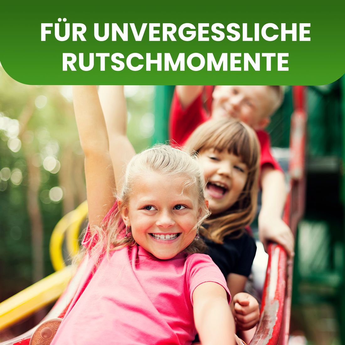 Wellenrutsche 230 cm Anbaurutsche – HDPE Outdoor-Rutsche apfelgrün