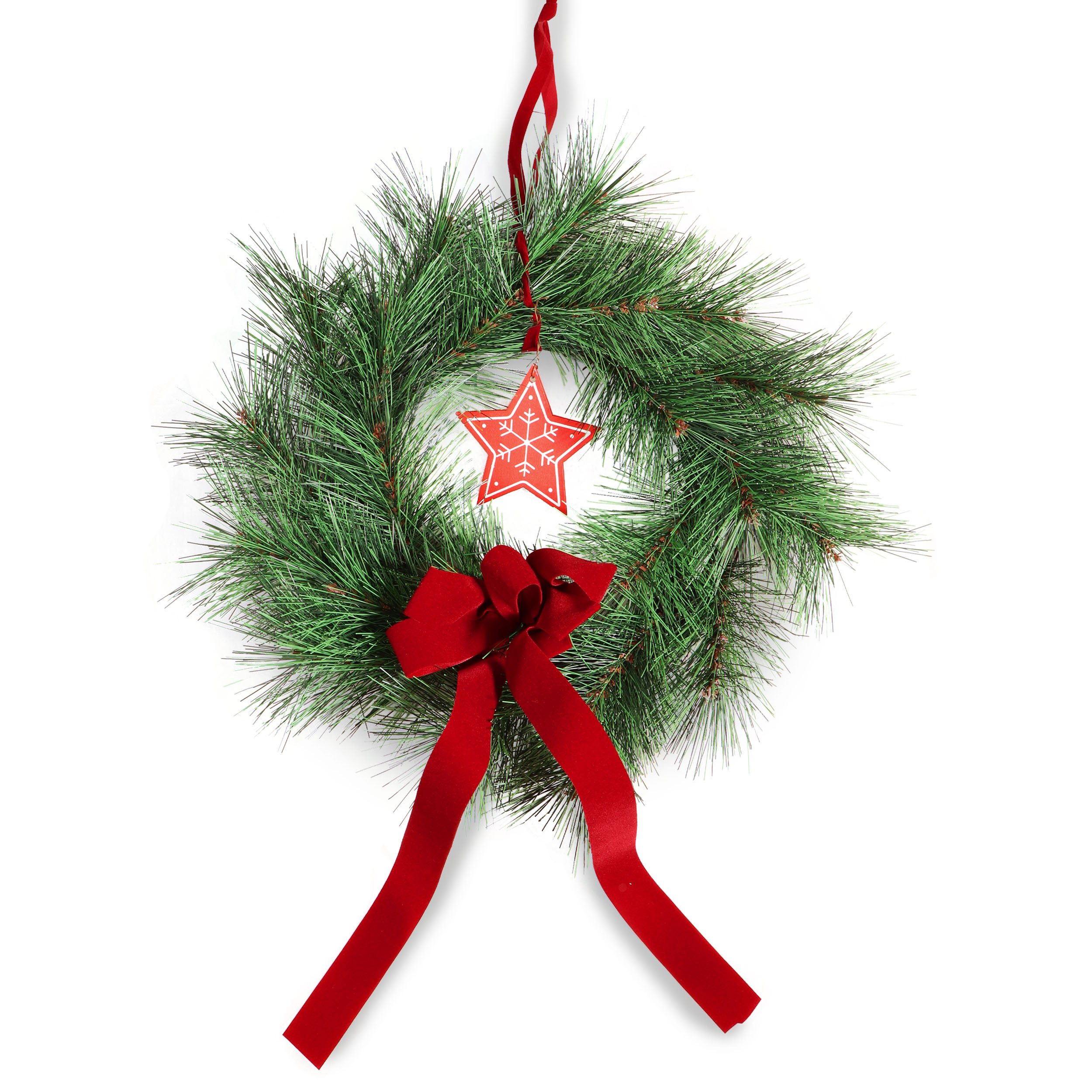 Künstlicher Adventskranz – Türschmuck für Weihnachten