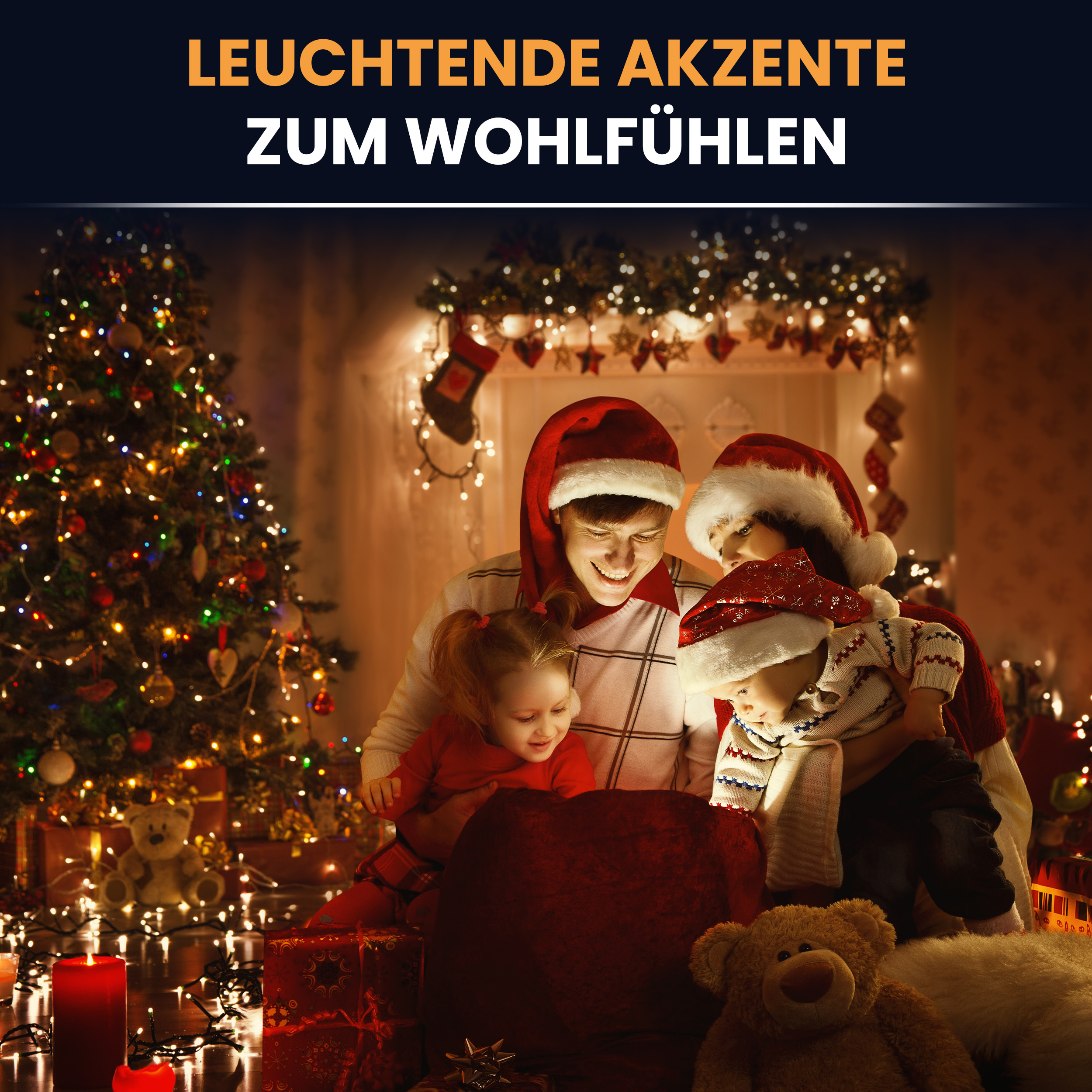 56sKfnqRsK1HAS Weihnachtsbaum Lichterkette bunt warmweiß LED-Lichterkette außen innen mit Timer