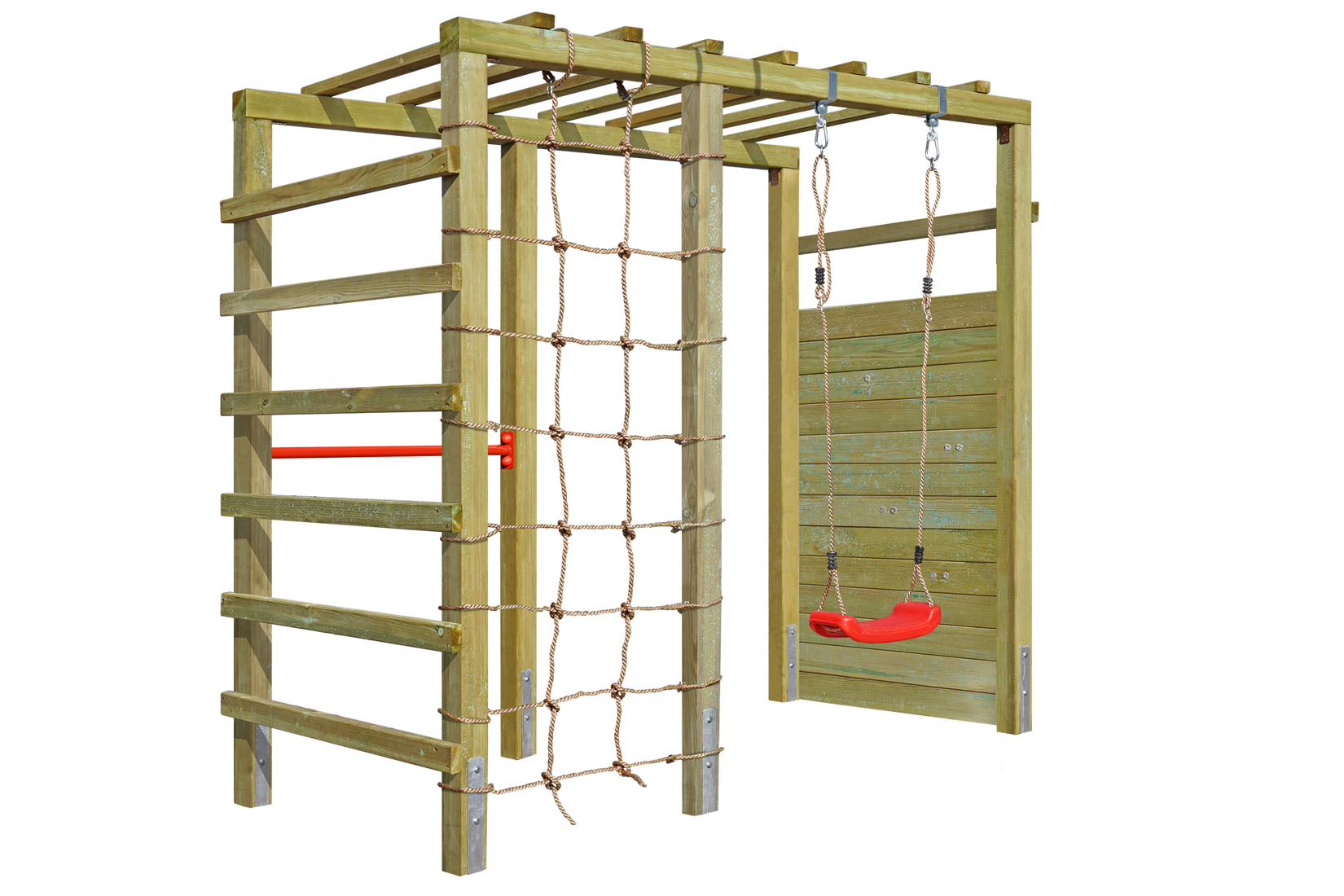 Klettergerüst "Jolly Roger" mit Kletterwand und Schaukel - Deluxe