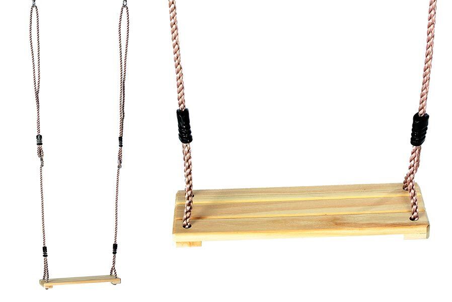 Schaukelbrett aus Holz mit Seil Ø 10 mm Schaukelsitz 390x130 mm Sitz für Schaukel