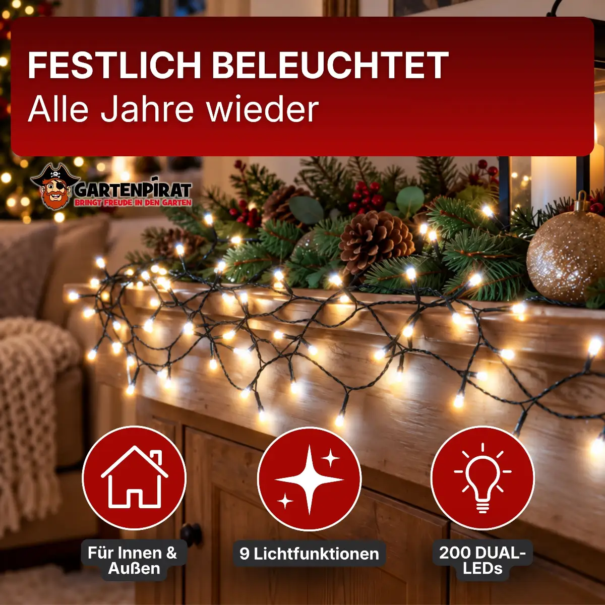 Lichterkette für Innen & Außen