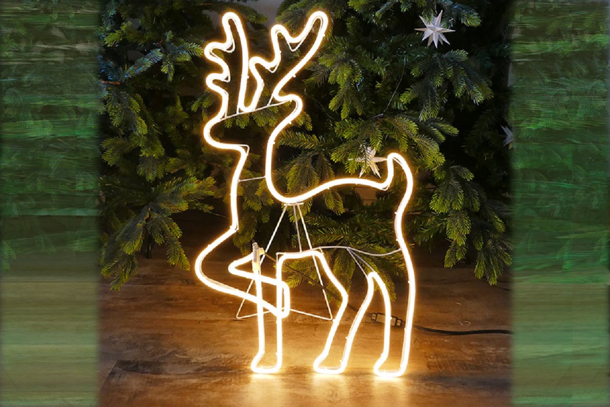 Neon Lichtschlauchfiguren Weihnachtsfiguren LED-Lichter Weihnachtsbeleuchtung Dekofiguren