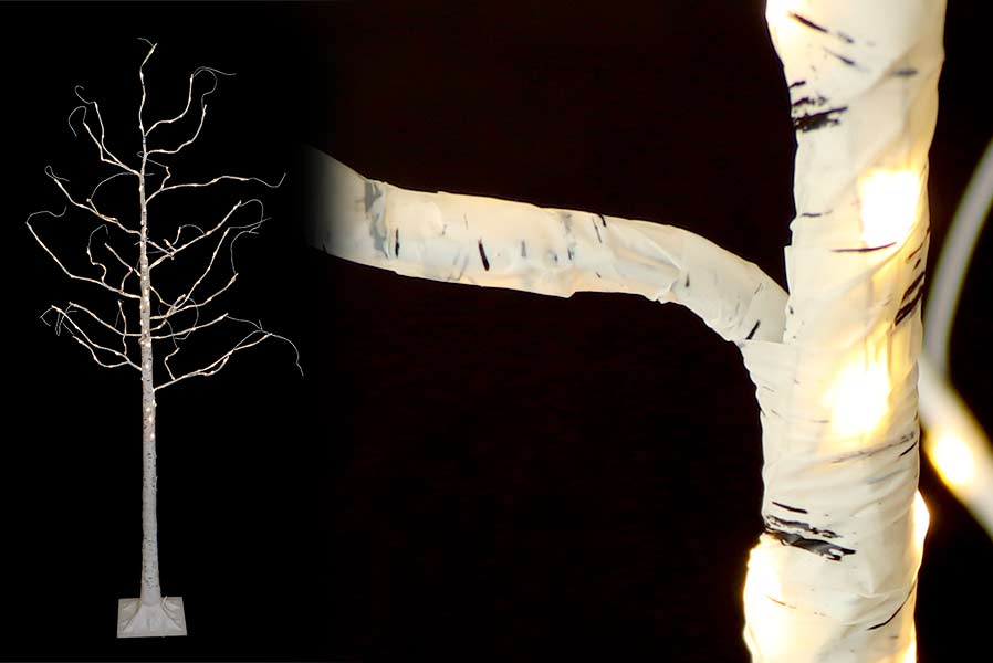 LED-Baum Birke warmweiß für außen mit Timer