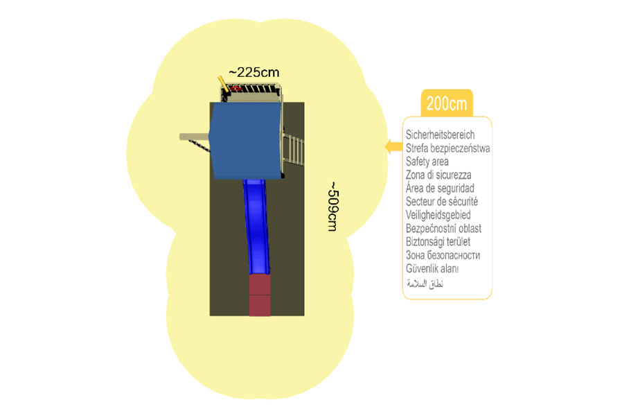 Spielturm Eroberer 118x118x350 cm mit Rutsche 300 cm