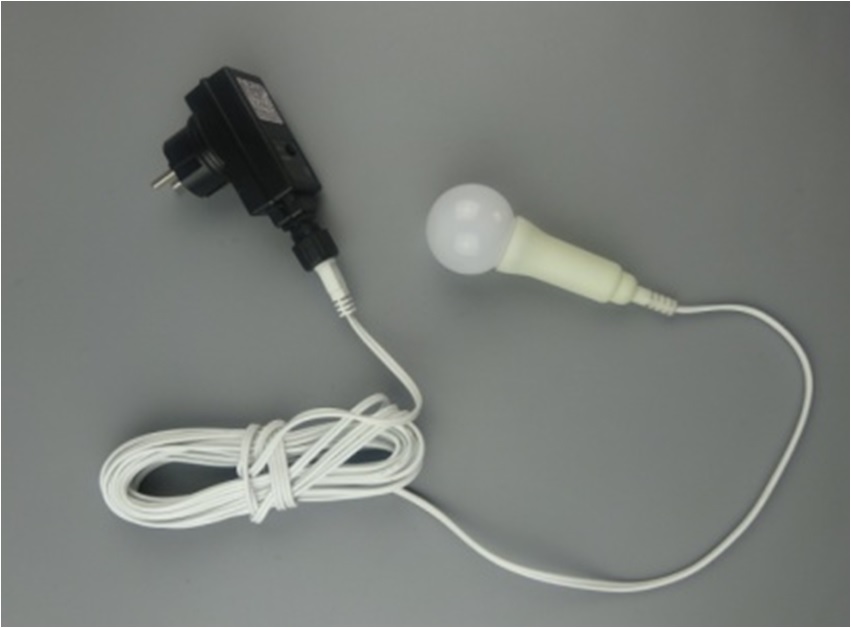 Ersatzteil: Kabel mit LED-Birne 3,6 W für Faltstern Ø 58 cm