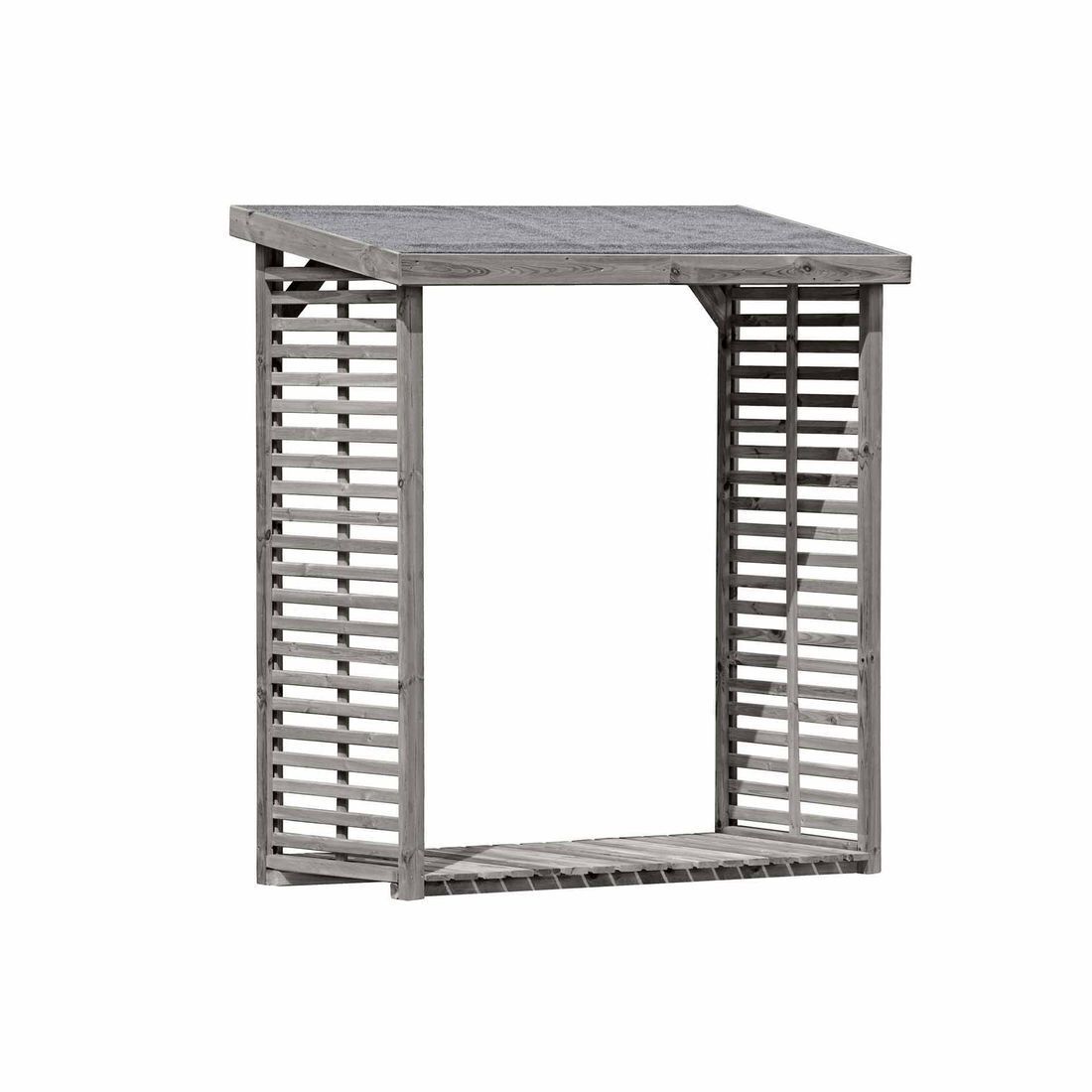 Kaminholzregal grau für 2,3 m³ Holz KDI Holzunterstand Brennholzregal Unterstand für Kaminholz