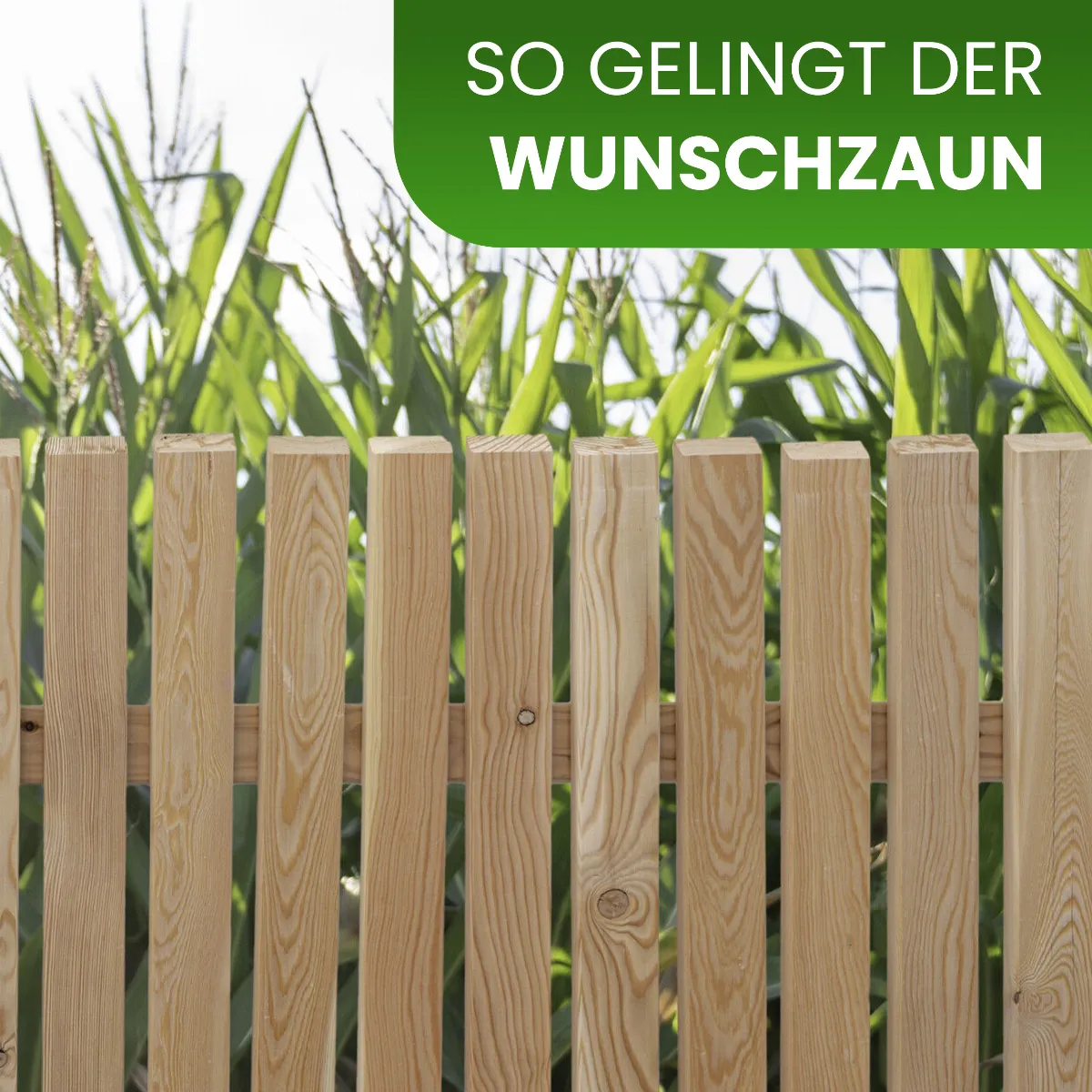 Holzpaket für Gartenzaun Lattenzaun inkl. Schrauben 180 cm breit Lärche natur Typ B 60 cm hoch