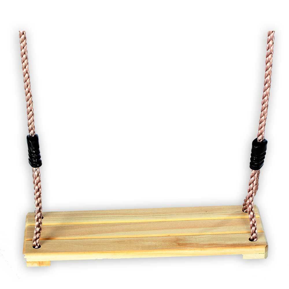 Schaukelbrett aus Holz mit Seil Ø 10 mm Schaukelsitz 390x130 mm Sitz für Schaukel
