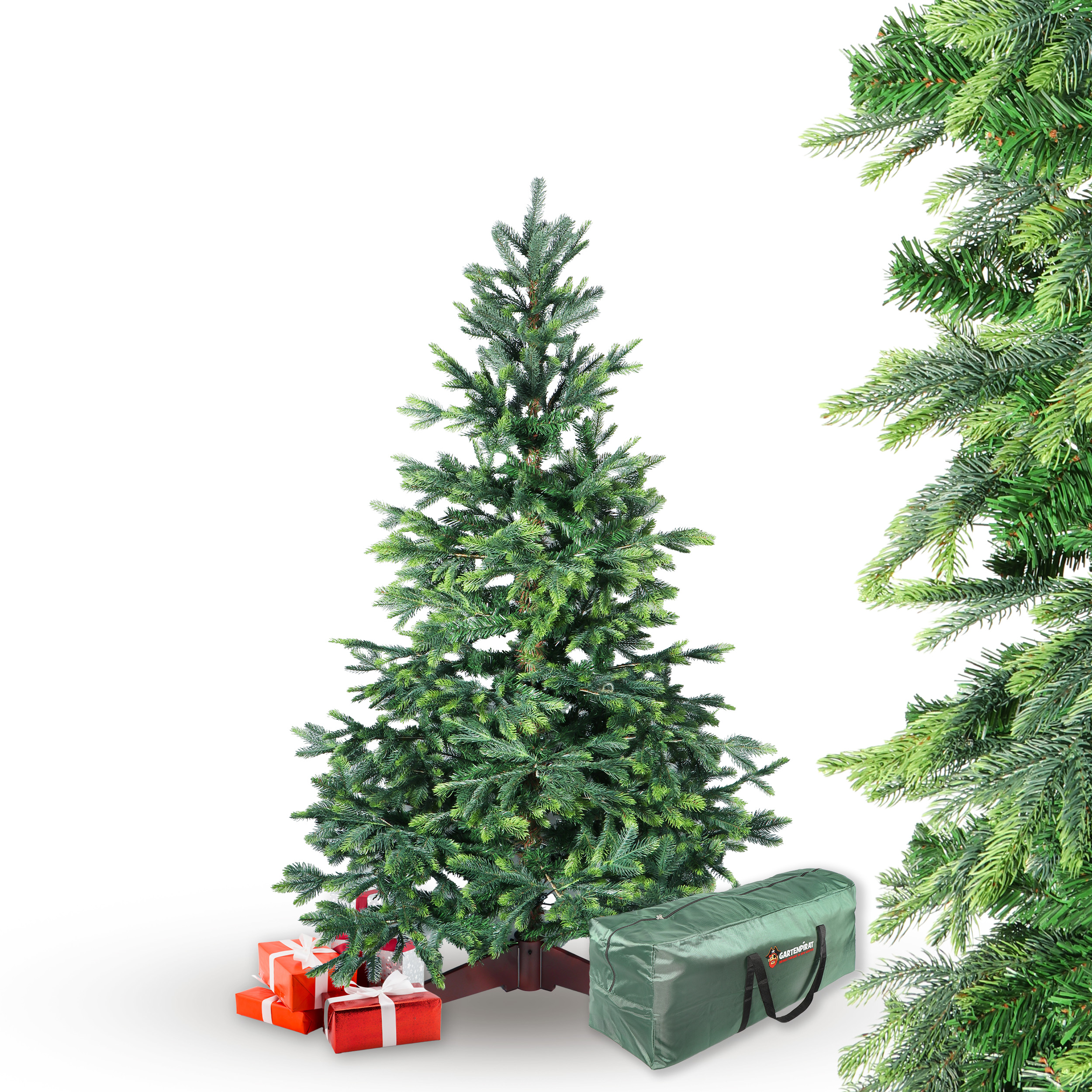 BonTree Fichte künstlicher Weihnachtsbaum ohne LED Christbaum Komfort Set