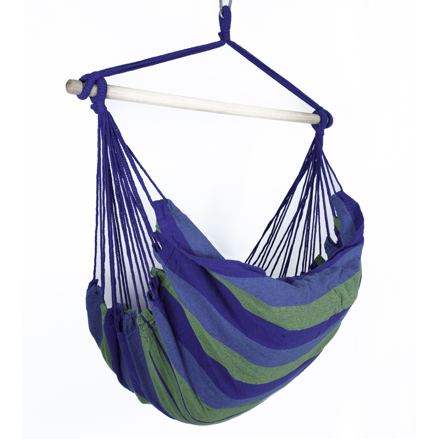 Premium Deluxe brasilianischer Hängesessel Linda Hängesitz Schaukel Hängestuhl buntgestreift