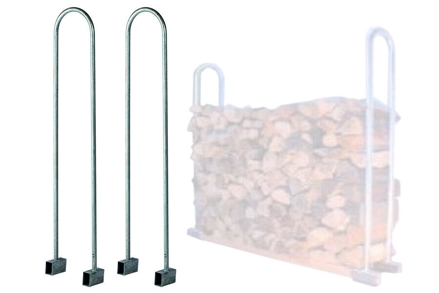 Rohrbügel 2 Stück Stapelhilfe für Brennholz Gestell Holzlager für Kaminholz Holz