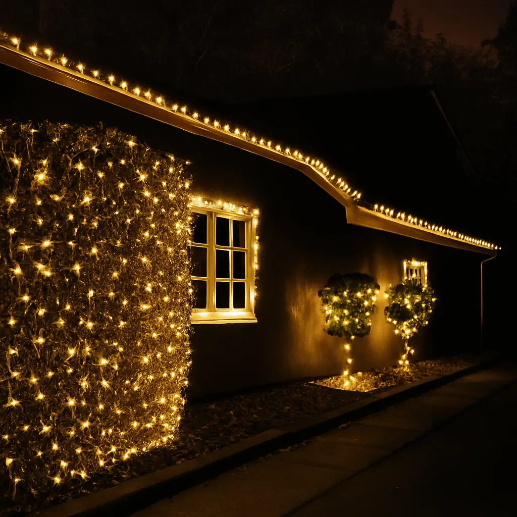 LED-Lichternetz 4×1 m warmweiß 160 LED