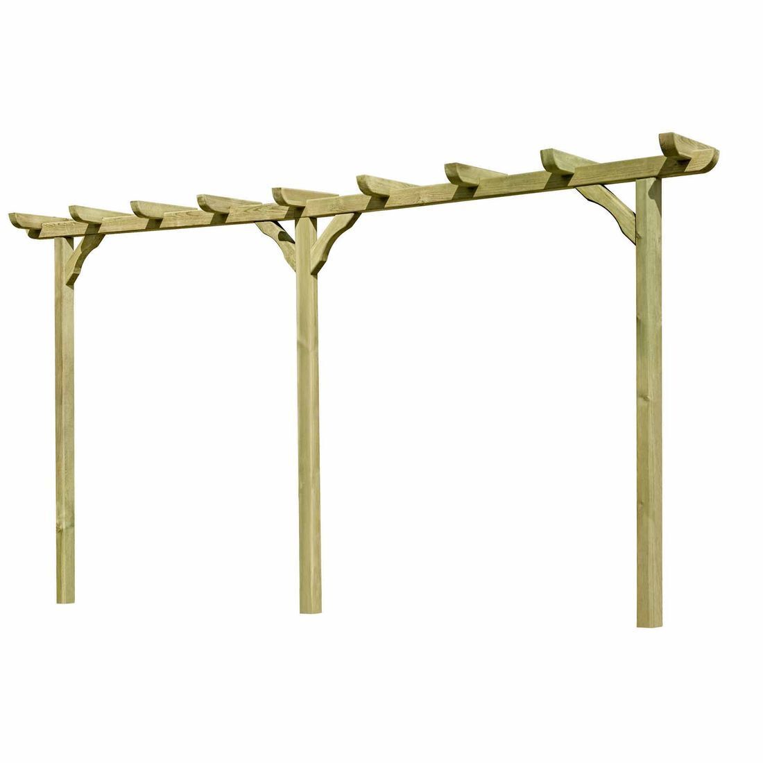 Pergola aus Holz 450 cm lang Torbogen Rankhilfe Rankgerüst Blumenbogen Spalier Rosenbogen