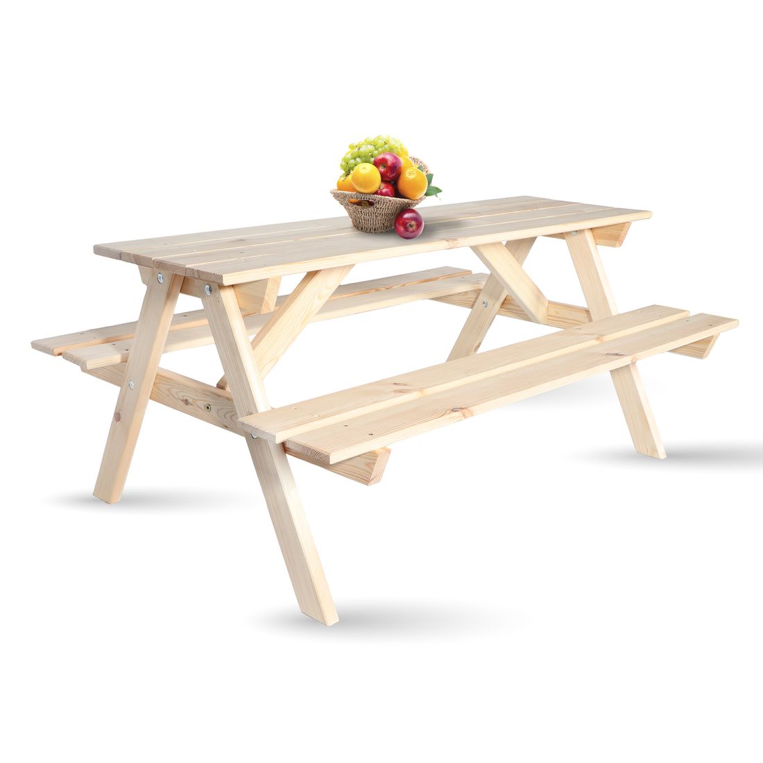 Kinder-Picknicktisch Sandy Tisch mit Bänke aus Kiefer natur