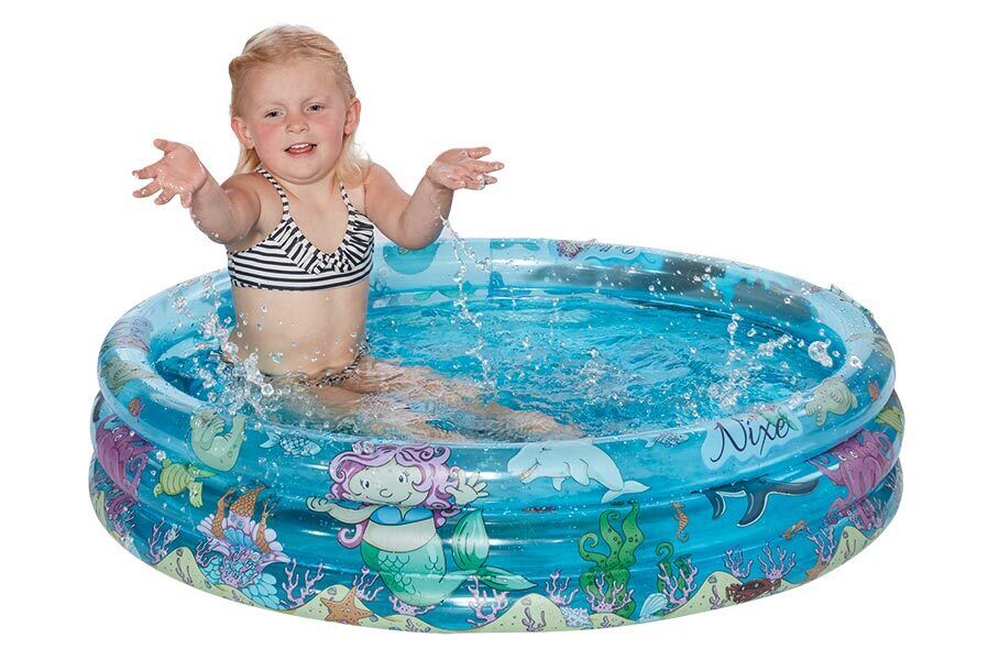 Planschbecken Nixe für Kinder Ø 100 cm Höhe 23 cm Baby-Pool aufblasbar