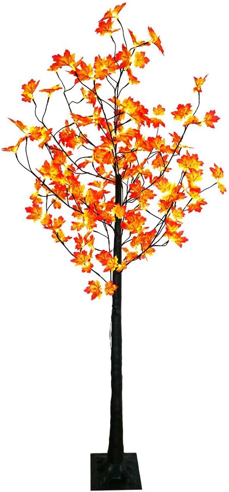 LED-Leuchtbaum Jährliche Dekoration mit Ahorn-Blätter warmweiß innen außen 