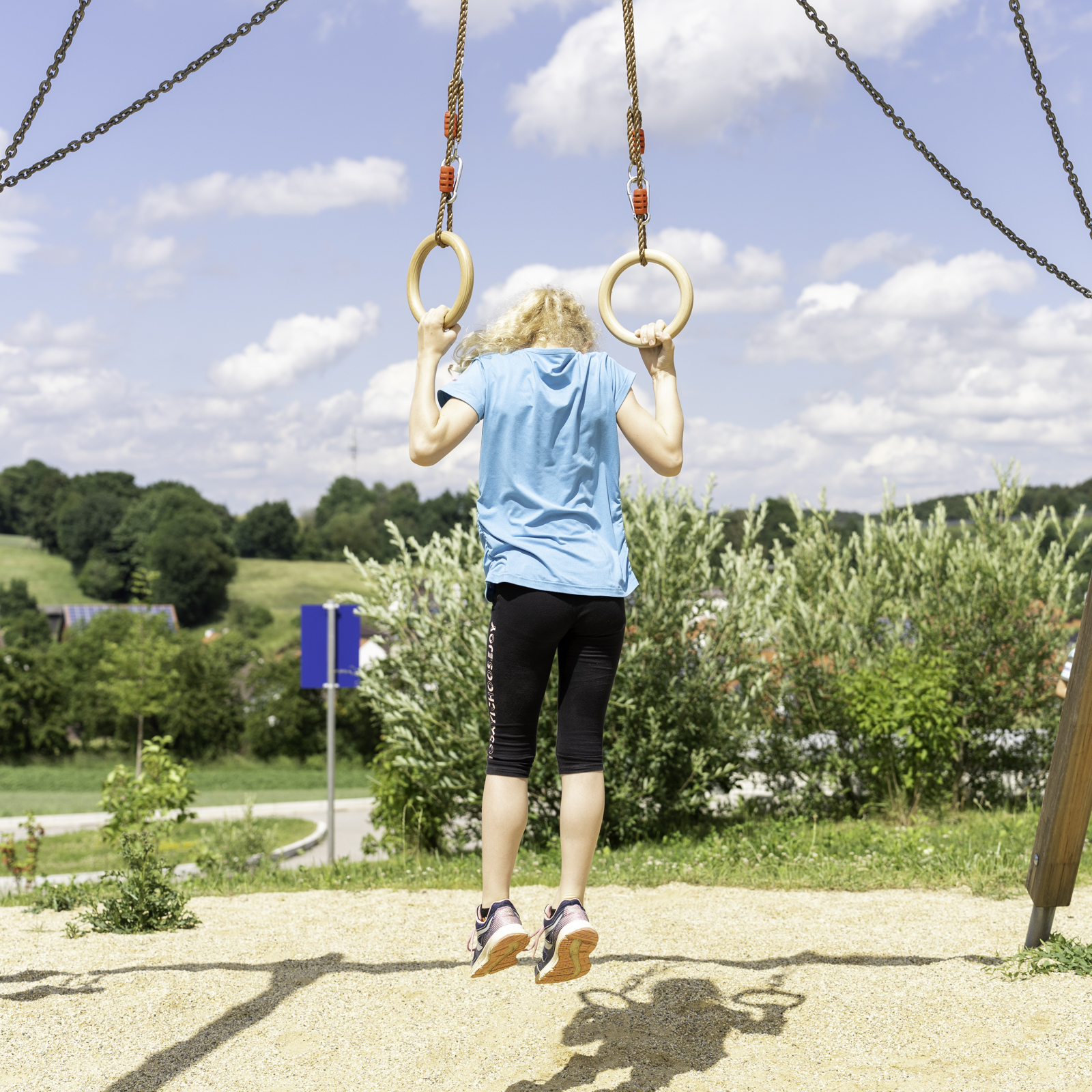 Turnringe für Kinder aus Holz wetterfest für Schaukel oder Spielturm