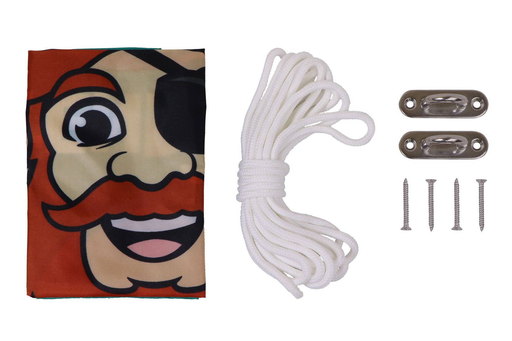 Gartenpirat-Flagge mit Hisssystem Kinder-Fahne zum Hissen