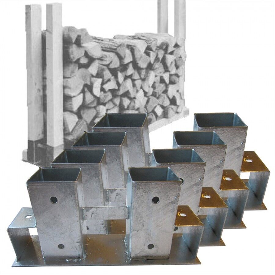 Verbinder für Stapelhilfe für Brennholz Kaminholz Holzlager Feuerholzregal Holz lagern