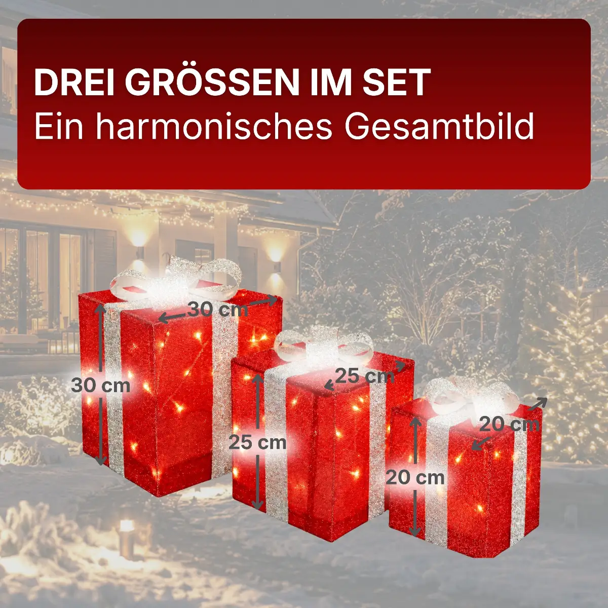 Geschenkboxen in drei Größen