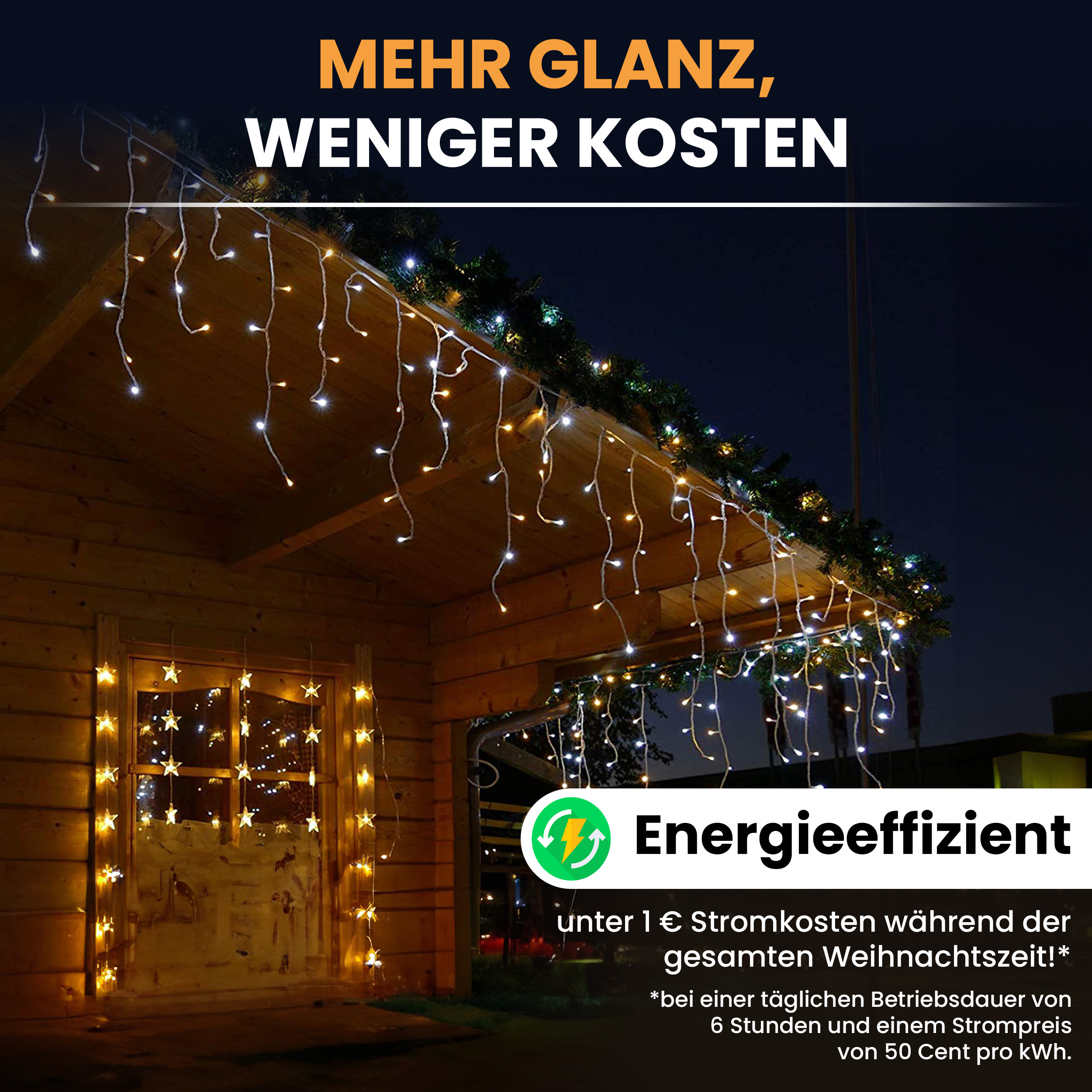 LED-Eisregen-Lichterkette LED Beleuchtung Lichterkette Eisregen