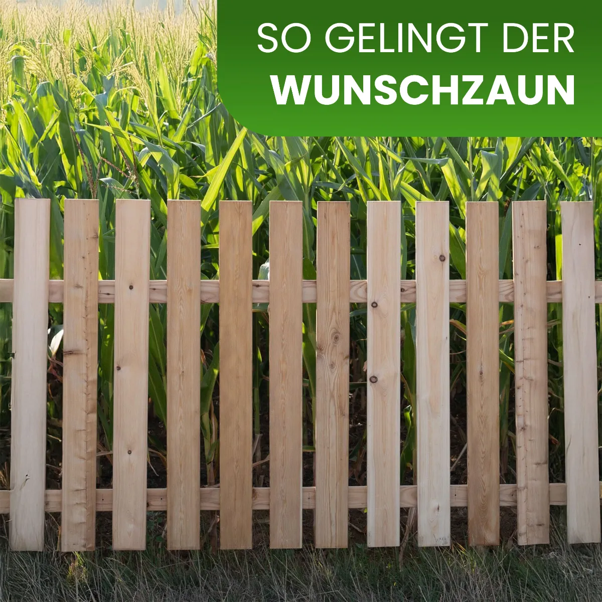 Holzpaket für Gartenzaun Lattenzaun inkl. Schrauben 180 cm breit Lärche natur Typ E 80 cm hoch