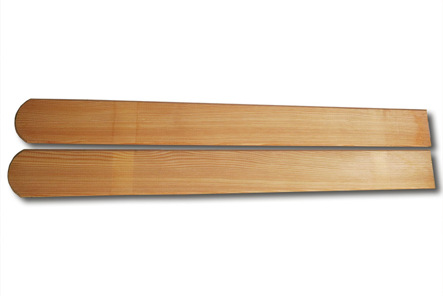 Zaunbrett Zaunlatte aus Lärchenholz 2x9x90 cm mit rundem Kopf