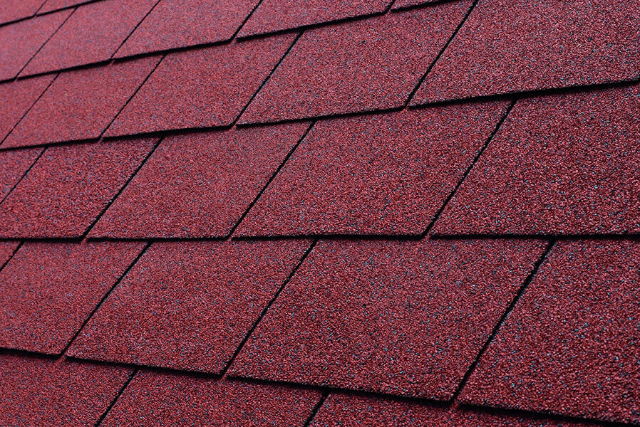 Bitumen Dachschindeln 2 m² rechteckig schwarz rot grün