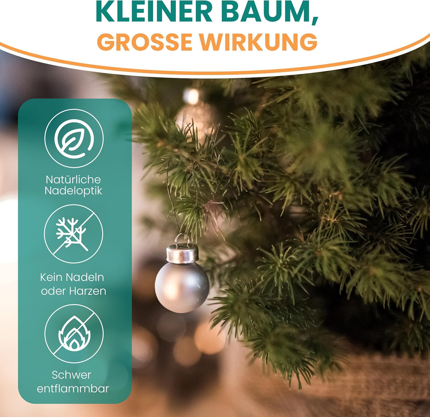 Künstlicher Weihnachtsbaum LED warmweiß kiefernähnlich mit Frosteffekt batteriebetrieben beleuchtet