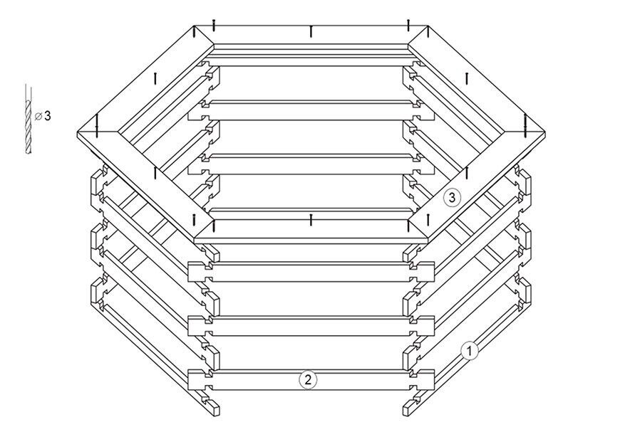 Sandkasten aus Holz imprägniert Aufbau mit Stecksystem