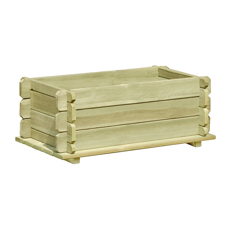 Pflanzkasten 80x45x32 cm Stecksystem Blumenkasten aus Holz KDI Pflanzkübel für den Garten