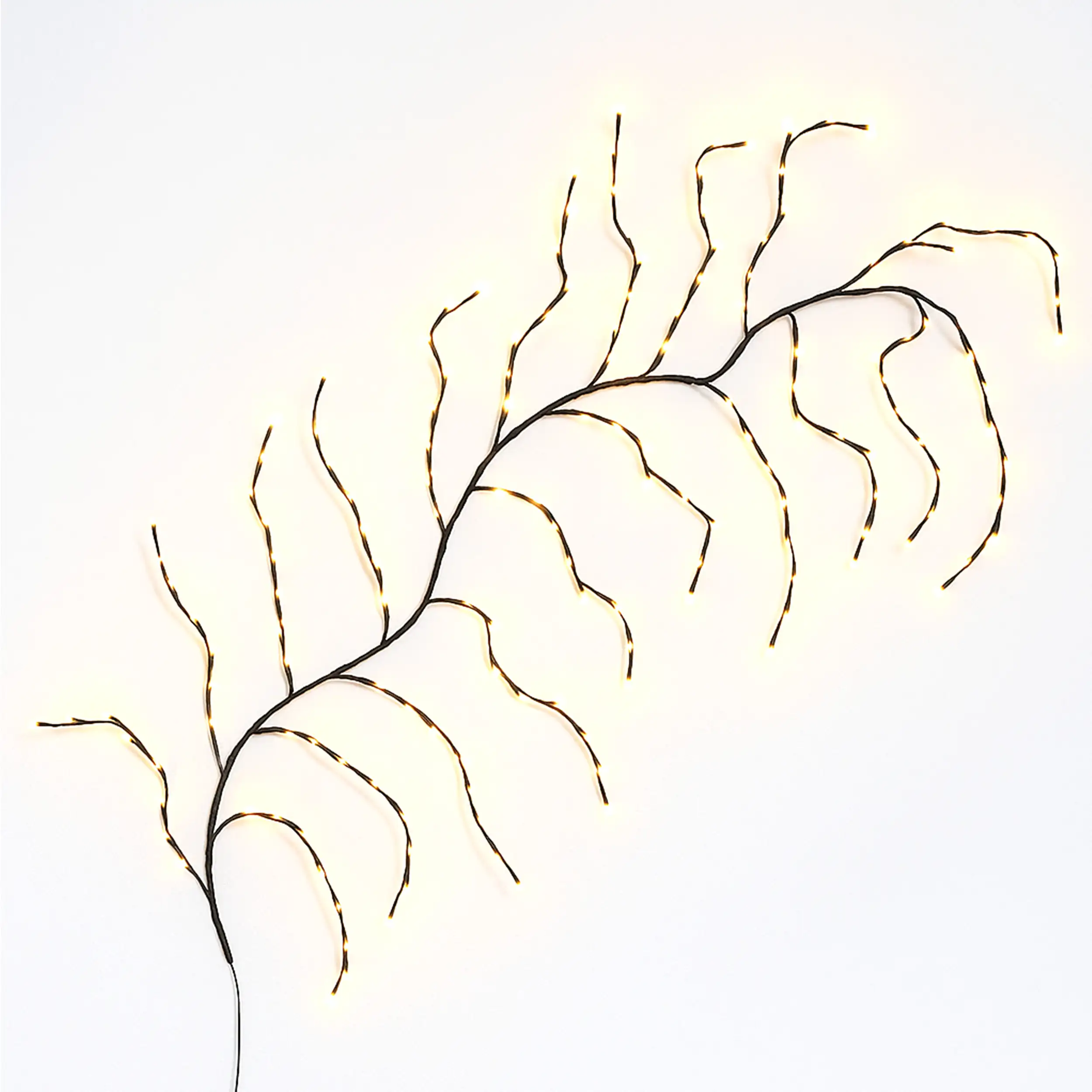 Lichterkette Ast Weidenrebe 160 LED warmweiß mit Timer Länge Wanddeko Baumzweig 230 cm