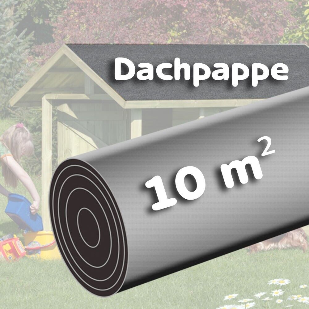 Dachpappe R333 schwarz besandet inkl. 100 Stück Dachpappnägel