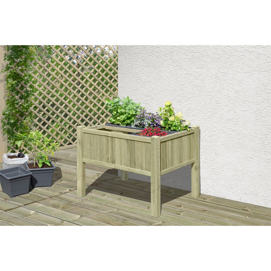 Hochbeet mit Pflanzenkasteneinsatz 109x78x80cm
